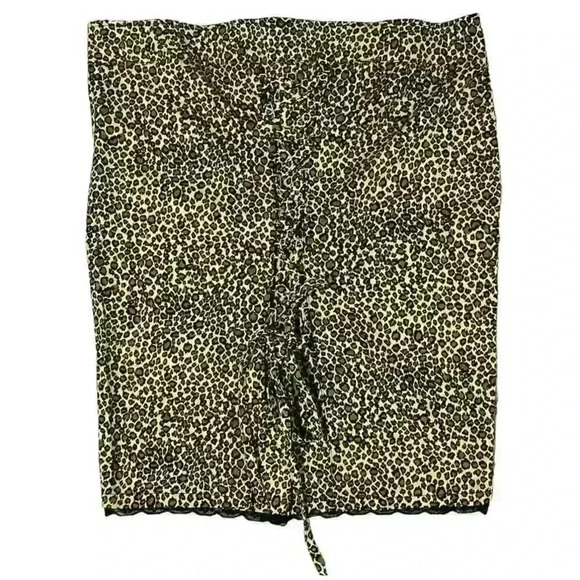 Tripp NYC Leopard Print Lace Trim Pencil Skirt Size 16 Gothic Y2K - Picture 4 of 11